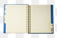 Open journal png sticker, transparent background