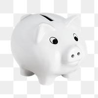 Piggy bank png sticker, transparent background