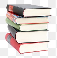 Book stack png sticker, transparent background