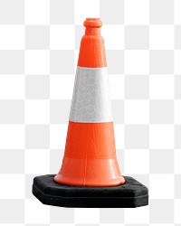 Parking lot cone png sticker, transparent background