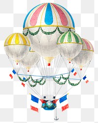 Air balloon png sticker, transparent background