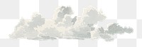 Watercolor clouds png sticker, transparent background