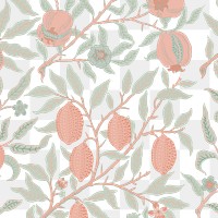 PNG William Morris's fruit pattern sticker, vintage pomegranate design, transparent background