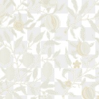 PNG William Morris's fruit pattern sticker, vintage pomegranate design, transparent background