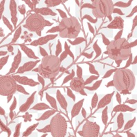 PNG William Morris's fruit pattern sticker, vintage pomegranate design, transparent background