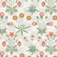 PNG William Morris's floral pattern sticker, transparent background