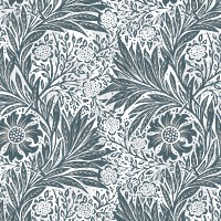 PNG William Morris's leaf pattern sticker, vintage floral design, transparent background