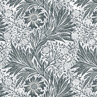 PNG William Morris's leaf pattern sticker, vintage floral design, transparent background