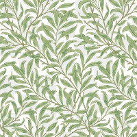 PNG William Morris's leaf pattern sticker, vintage floral design, transparent background