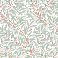 PNG William Morris's leaf pattern sticker, vintage floral design, transparent background