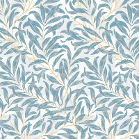 PNG William Morris's leaf pattern sticker, vintage floral design, transparent background