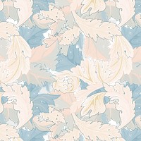 PNG William Morris's leaf pattern sticker, vintage floral design, transparent background