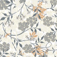 PNG William Morris's floral pattern, vintage design, transparent background