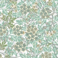 PNG William Morris's leaf pattern sticker, vintage floral design, transparent background