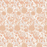 PNG William Morris's floral pattern sticker, transparent background