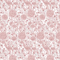 PNG William Morris's floral pattern sticker, vintage Japanese illustration, transparent background