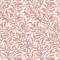 PNG William Morris's leaf pattern sticker, vintage floral design, transparent background