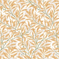 PNG William Morris's leaf pattern sticker, vintage floral design, transparent background