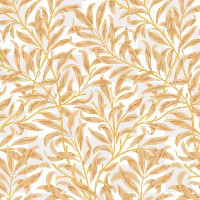 PNG William Morris's leaf pattern sticker, vintage floral design, transparent background