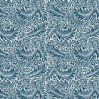 PNG William Morris's leaf pattern sticker, vintage floral design, transparent background