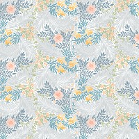 PNG William Morris's floral pattern, vintage design, transparent background