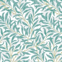 PNG William Morris's leaf pattern sticker, vintage floral design, transparent background