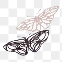 Butterflies  png sticker, transparent background