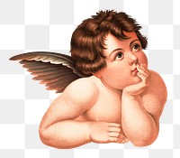 Cherub png  sticker, transparent background