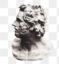 Bust of Patroclus png  sticker, transparent background