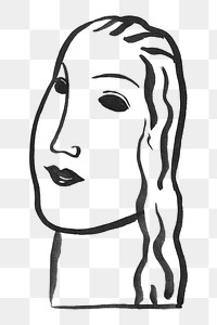 Woman png drawing  sticker, transparent background