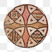Floor covering png stylized cross sticker, transparent background