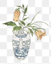 Vintage flower arrangement png on transparent background. Remastered by rawpixel.
