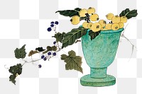 Vintage flower vase png on transparent background.    Remastered by rawpixel. 