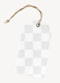 Clothing tag png mockup, transparent design