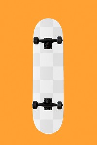 Skateboard png mockup, transparent design