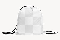 Drawstring bag  png mockup, transparent design