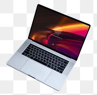 Laptop png sticker, transparent background