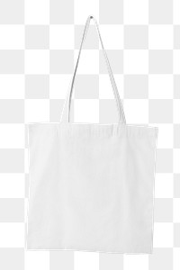PNG white tote bag mockup sticker, transparent background