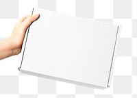 White parcel box png, shipping product packaging sticker, transparent background