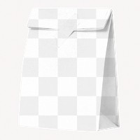 Paper bag  png mockup, transparent design 