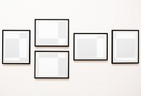 Gallery wall png mockup sticker, transparent design