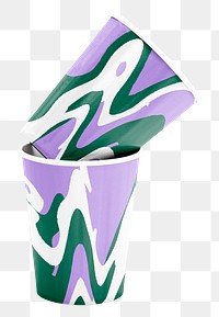 Paper cup png sticker, transparent background