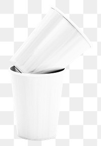 Paper cup png sticker, transparent background