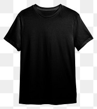 Black t-shirt png sticker, design space, transparent background