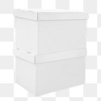 White card boxes png product packaging sticker, transparent background