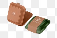 Takeout container  png sticker, transparent background