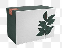 Png paper box sticker, transparent background