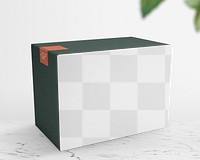 Png eco paper box mockup, transparent design