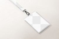 ID card holder png mockup, 3D transparent design