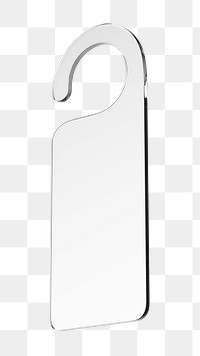 Door tag png sticker, 3D design, transparent background